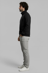 3 İplik Şardonlu Regular Kalıp Yarım Fermuarlı Sweatshirt