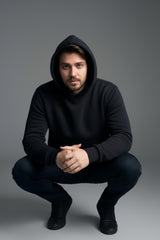 Kapüşonlu Regular Kalıp 3 İplik Şardonlu Kumaş Kanguru Cepli Sweatshirt