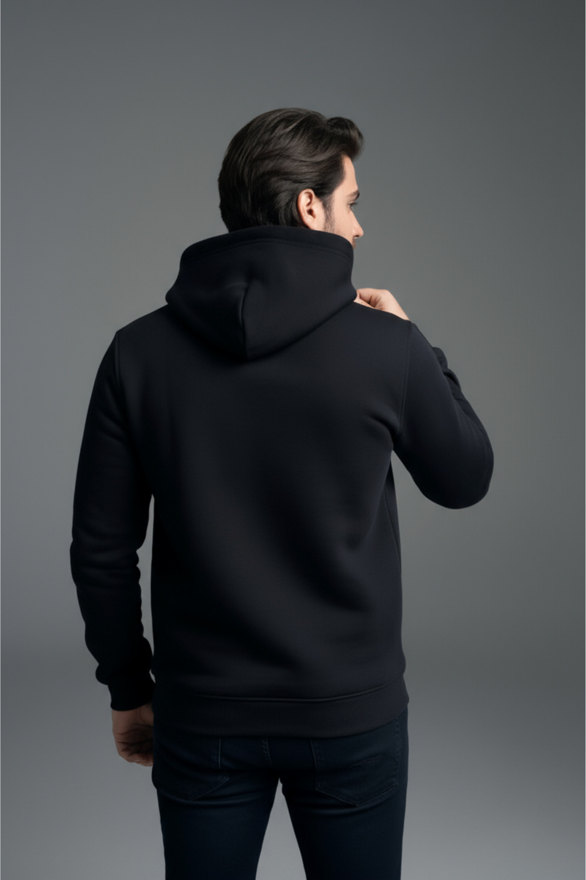 Kapüşonlu Regular Kalıp 3 İplik Şardonlu Kumaş Kanguru Cepli Sweatshirt
